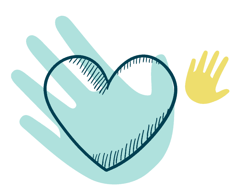 heart in hand illustration